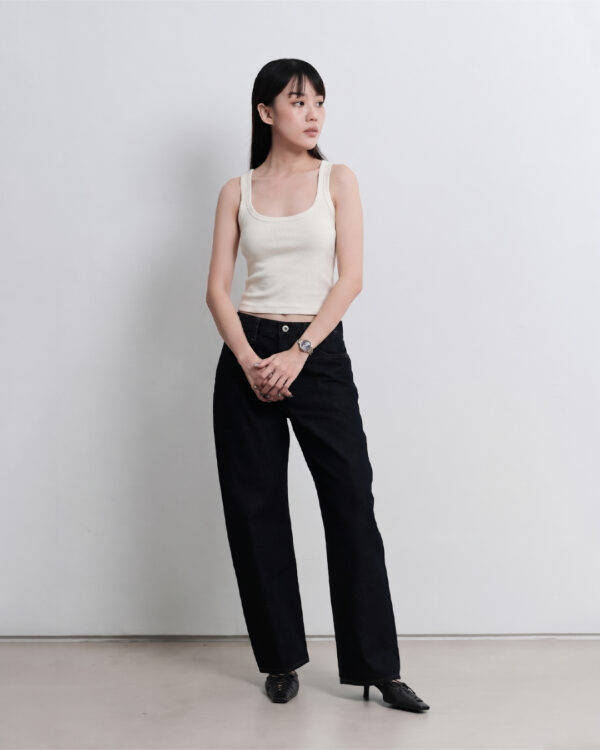 The White Scoopneck Tank